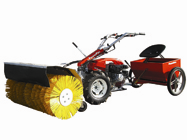 Einachser KAM5 - inkl. Kehrbesen 100cm schwenkbar Walzendurchmesser 48cm, inkl. Salz- und D�ngestreuer mit Luftbereifung, Streuinhalt 130ltr., Streuweite 80cm und einer Streckenleistung von ca. 4-6km, inkl. Quickfit (Schnellkupplung), inkl. Fahr- und Feststellbremse, inkl. Kugelkopfkupplung mit Rahmen 