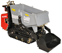 Raupen-Caddy RC500 optional mit Zubeh�r erh�ltlich: Schneeschild, Multi-Sauger 720 ltr.
