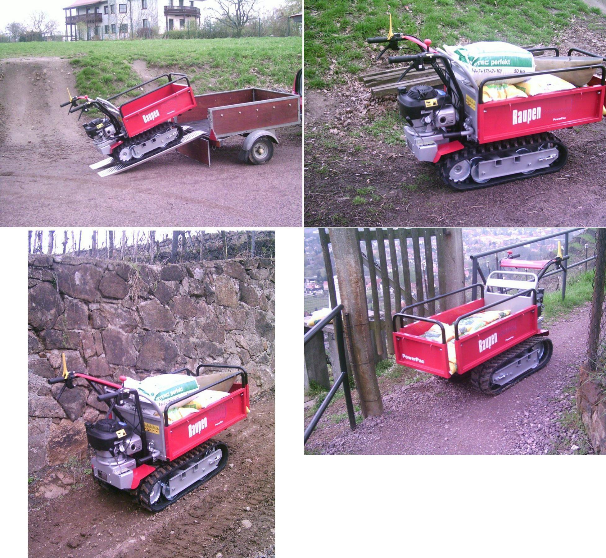 Small Transporter Machines Motorised Wheelbarrow Electric Wheelbarrow Rubber Track Carrier